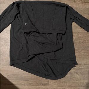 Women’s Charcoal Lululemon Long Sleeve Shirt with Hood